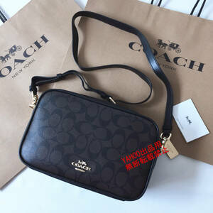 ★COACHバッグ★コーチ 68168 ダークブラウン ダブルジップ ショルダーバッグ クロスボディー レディースバッグ アウトレット品 新品