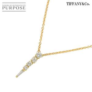 ティファニー TIFFANY&Co. ダイヤ ネックレス 40cm K18 YG イエローゴールド 750 Diamond Necklace 90240597