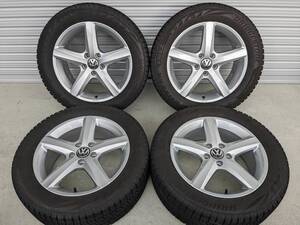 VW フォルクスワーゲン 純正アルミ ASPEN PCD112 スタッドレス VRX2 215/55R17 2020年製 パサート ザビートル ゴルフオールトラック T-roc