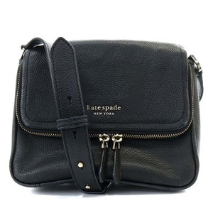 ケイトスペード KATE SPADE RUN AROUND LARGE FLAP CROSSBODY ショルダーバッグ ワンショルダー 斜め掛け レザー 黒 ブラック PXR00404 001