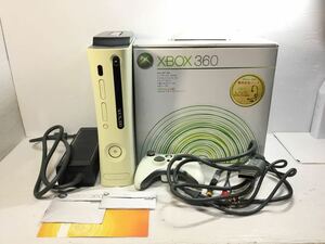 [2024]XBOX 360 CONSOLE ゲーム機☆ホワイト コントローラー付き 電源コードなし★動作未確認 Microsoft 取説付き♪売り切り 1円スタート!!