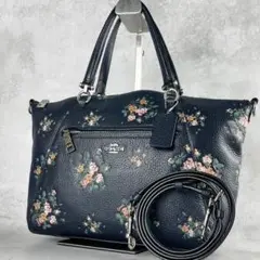 美品ꕥCOACH プレーリー サッチェル ローズブーケ ハンドバッグ 2way