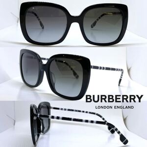 新品 送料無料 Burberry バーバリー サングラス BE4323-F B4323-F 4007/8G ブラック/ブラック・ホワイトストライプ グラデーショングレー