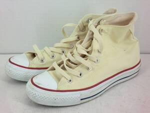 HK0266 CONVERSE ALL STAR コンバース オールスター 24.5cm スニーカー 靴 ハイカット 1706 白 アイボリー 中古/箱なし