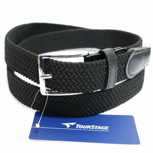 ツアーステージ ゴルフ ブリヂストン TOUR STAGE GOLF 新品 メンズ シンプル 伸縮 ベルト BELT 黒 [1242206C2T-17-118] 一 八 VCXZ