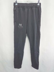 ◇ UNDER ARMOUR アンダーアーマー ロゴマーク入り ストレートパンツ サイズS/M ブラック ブルー レディース E