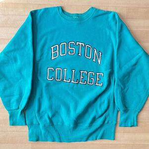 超希少カラー Champion チャンピオン 90年代 USA製 ヴィンテージ BOSTON COLLEGE リバースウィーブ スウェット サイズM 美品