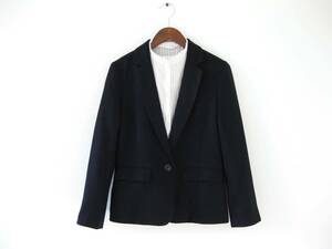 ☆NOLLEY’Sノーリーズ☆ジャケット☆D.NAVY☆38(M)☆テーラード☆ウール混☆お仕事ジャケット☆