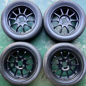 美品 鍛造SSR TYPE F 15インチ 6.5j＋42 PCD100 4H 185/55R15 シビック フィット ロードスター ヴィッツ N-ONE マーチ TE37 CE28 リーガ