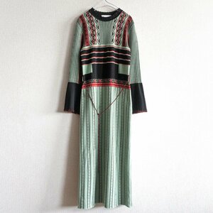 【極美品】mame kurogouchi 【PEDICEL JAQUARD KNIT DRESS】ニット ワンピース マメ クロゴウチ 2403098