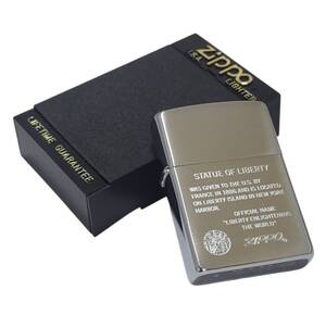 ☆未使用級 ZIPPO STATUE OF LIBRTY / ジッポー ライター　自由の女神 世界を照らす自由 1998年製 アメリカ製 ケース＋説明書付き 美品 !!