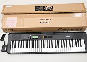 CASIO カシオ CT-S200BK Casiotone カシオトーン 21年製 電子キーボード 電子ピアノ 電源アダプター◆2179