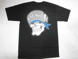 JB即決 DOGTOWN ドッグタウン x SUICIDAL SKATES スーサイダル JASON JESSEE ジェイソンジェシー EAT SHIT SKULL Tシャツ 黒 Mサイズ 新品