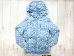 GAP KIDS ギャップ キッズ 水玉 ジップ フーディー シャカシャカ ポリエステル ジャケット 120 水色