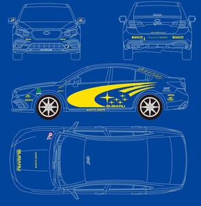 WRC 2002 SUBARUレプリカステッカー　レガシイにアレンジ