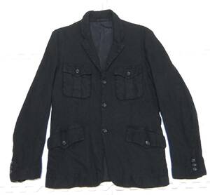 COMME des GARCONS HOMME 縮絨 ウールジャケット 黒 S コムデギャルソンオム AD2007 HT-J024