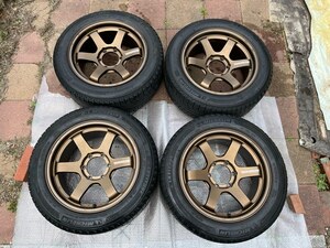 RAYS VOLK RACING TE37SB 18インチ8.5J+22 6H139.7 BR ブロンズ 中古ホイールセット4本