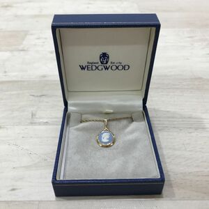 WEDGWOOD ウェッジウッド ネックレストップ カメオ ブルー系 アクセサリー ゴールドカラー[C5098]