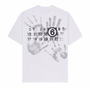 メゾンマルジェラ Maison Margiela T-SHIRT 半袖 白 メンズ レディース クルーネックTシャツ ファッション 48サイズ