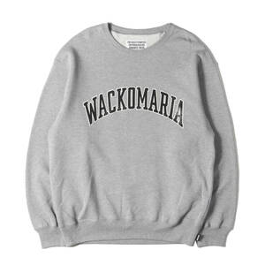 新品 WACKO MARIA ワコマリア スウェット サイズ:L 24SS アーチロゴ スウェットシャツ MIDDLE WEIGHT CREW NECK SWEAT SHIRT グレー