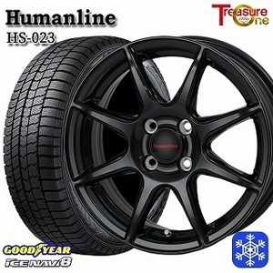 大田原 新品 冬セット HyHS-023 14x4.5J +45 4H100 GY アイスナビ8 155/65R14インチ 軽自動車等