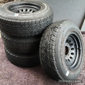 PTH タイヤホイール15 インチ 8J ± 0 139.7 6穴215/75R15ダンロップGRANDTREK AT3　夏4本セットランクル FJクルーザー ハイラックス 185 