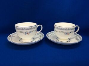 中古 ブランド 洋食器 カップ＆ソーサー 2客セット WEDGWOOD ウェッジウッド ローズデール イングランド ボーンチャイナ 廃盤品 管51318106