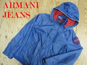 ★アルマーニジーンズ ARMANI JEANS★メンズ ワッペン付き　フーディジップジャケット★R61222051A