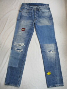 LEVIS LVC リーバイス 501ZXX リペア加工 デニムパンツ W28