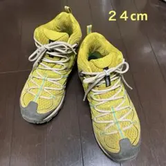 Columbia コロンビア イエロー レディーストレッキングシューズ24cm