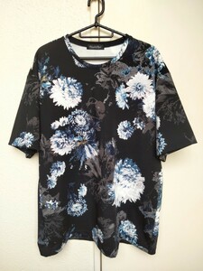 美品☆トルネードマート☆花柄 クルーネック カットソー/Tシャツ/ポリエステル/size:M/Tornado Mart/631-0178031/定価:13,880円/メンズ