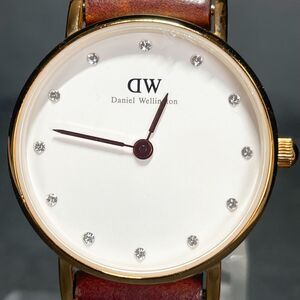 Daniel Wellington ダニエルウェリントン O26R2 腕時計 アナログ クオーツ ホワイト文字盤 レザーバンド 新品電池交換済み 動作確認済み