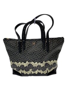 ANNA SUI◆トートバッグ/-/BLK/総柄