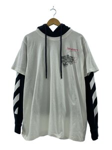 OFF-WHITE◆20SS/Tシャツレイヤードプルオーバーパーカー/XS/コットン/OMAB033R20185012