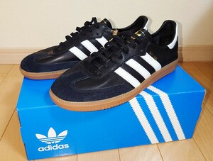 【未使用】 adidas SAMBA DECON IF0641 ブラック クラウドホワイト 黒 白 アディダス サンバ デコン Low レザー 上質 金ベロ コア