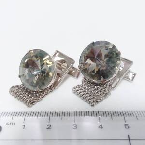 ◆CW68 カフリンクス カフス ボタン シルバー ラップアラウンド Wrap Cufflinks ベルト メッシュ チェーン アクセサリー 送料無料