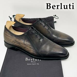 美品◎ベルルッティ スカーズ 革靴 ビジネスシューズ レースアップ カリグラフィ Berluti アレッサンドロ スカーズ ドレスシューズ 紐靴