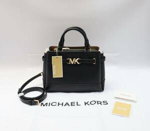 定価82,500円 新品 MICHAEL KORS マイケルコース REED ベルテッド サッチェル スモール 黒