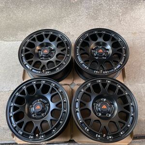 新品アルミホイール《アルジェノン　XC8》16×7J+35 114.3-5H デリカD5エクストレイルRAV4アウトランダー　4本　マットブラックミルド