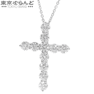 101745870 ティファニー ラージ クロス ペンダント 60007430 プラチナ Pt950 ダイヤモンド 1.71ct ネックレス レディース 現行品 仕上済