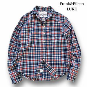 【Frank&Eileen】LUKE フランクアンドアイリーン スキッパーシャツ 長袖コットン USA製 チェックシャツ ボタンダウンシャツ 長袖シャツ 