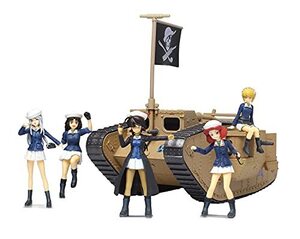 プラッツ ガールズ＆パンツァー最終章 デフォルメMk.IV戦車 塗装済み完成品 ＆ サメさんチームフィギュア 1/35スケール