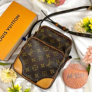 【最高峰美品 ヌメ革綺麗】Louis Vuitton ルイヴィトン モノグラム アマゾン ショルダーバッグ M45236 ブラウン 茶 レディース　メンズ