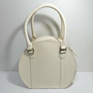 UNITED COLORS OF BENETTON ユナイテッドカラーオブベネトン ハンドバッグ アイボリー H36cm×W25cm×マチ幅11cm 現状品 ベネトン バッグ