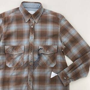 and wonder thermonel check shirt サーモライト チェック ネルシャツ カラビナ 3サイズ アンドワンダー 長袖シャツ 1LDK 3080142