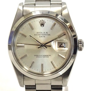 Th977971 ロレックス 腕時計 オイスター パーペチュアル デイト 1500 5番 シルバー系文字盤 メンズ ROLEX 中古