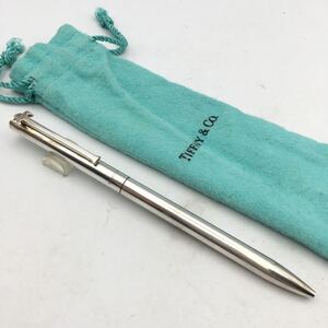 ★E12256/TIFFANY&Co. ティファニー/ボールペン/Tクリップ/925/ツイスト式/シルバー/保管袋付/筆記OK す