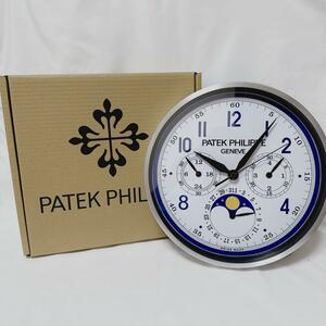 希少 ネイビー 新品 パテック フィリップ 掛け時計 PATEK PHILIPPE ノベルティ 非売品 クォーツ式 西洋 家具 スイス 掛時計 インテリア 