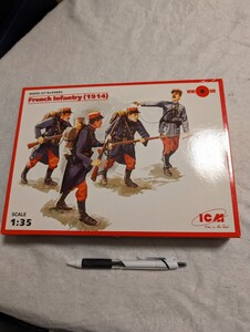 送料込み！ＩＣＭ 1/35 ＷＷⅠ フランス歩兵　１９１４年 未組立