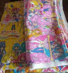 ☆映画プリキュア♪オールスターズ♪みんなで歌う♪奇跡の魔法☆はぎれ☆生地大量2種